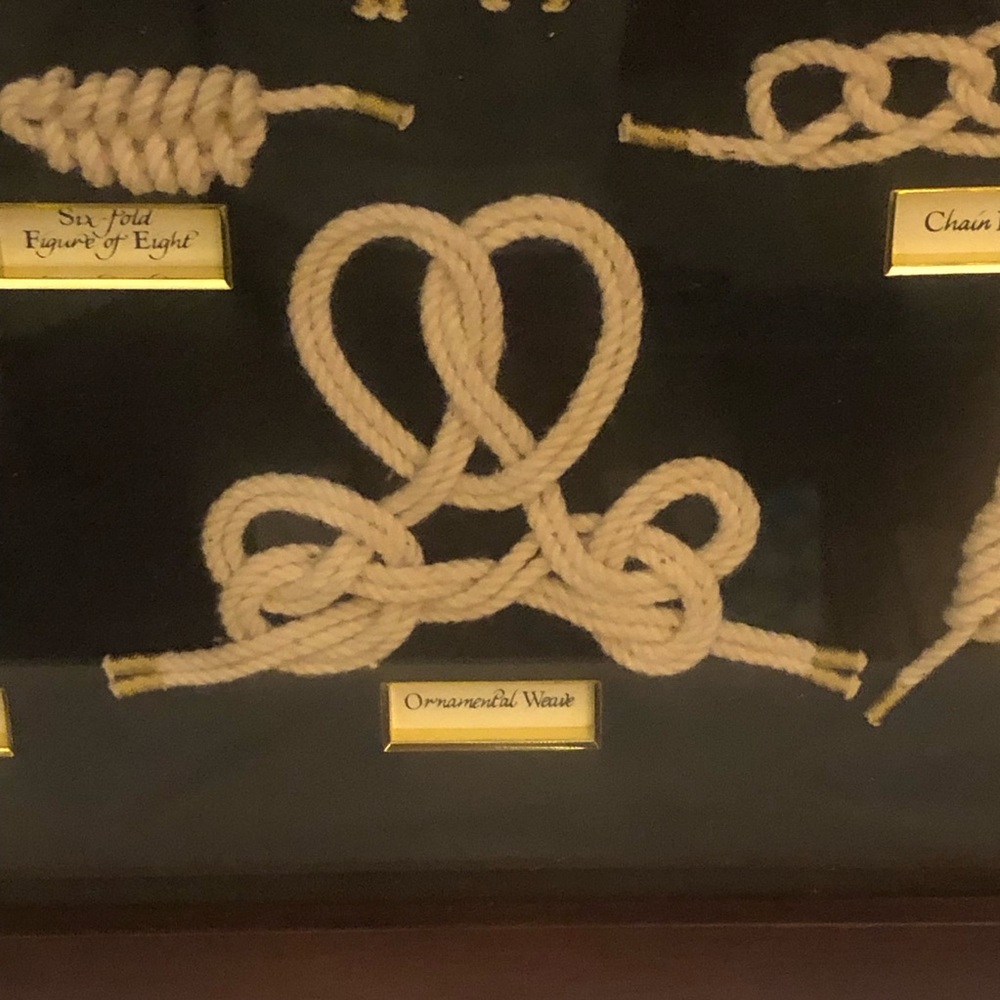 “Authentic Models” Nautical Rope Knot Framed Wall Art #1 Shadow Box Display - Picture 2 of 5